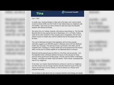 Corewell Health CEO tells staff to brace for Medicaid impacts following Trump spending bill