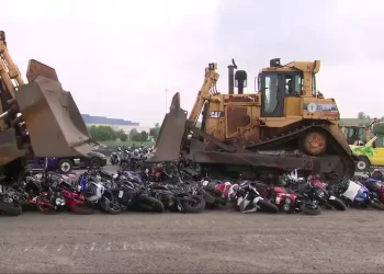 NYC Crushes Over 200 Seized Mopeds and Scooters in Crackdown on Illegal Vehicles