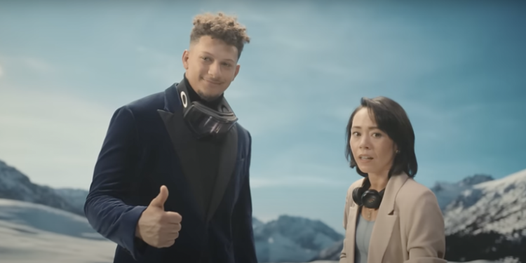 Patrick Mahomes featuring in unique commercial