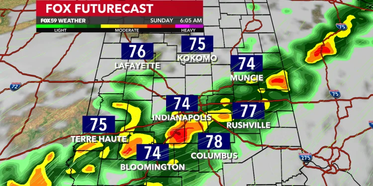 Storms early Sunday leads break from higher heat and humidity levels