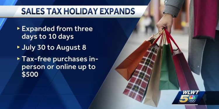 10-Day Ohio Sales Tax Holiday: $500 Or Less On Tax-Free Purchases From July 30 To August 8