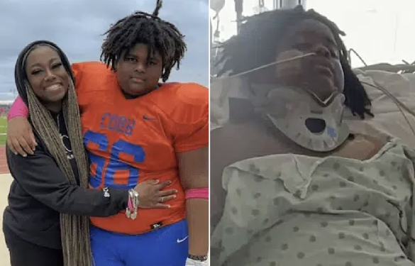 Mom says her son may never walk again and is praying for miracle after the child was left paraIyzed ‘while trying to avoid being bitten by an insect’