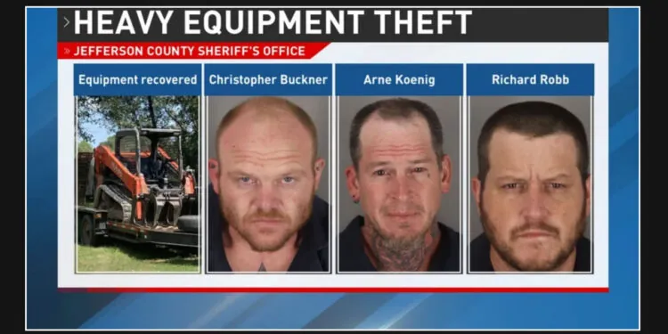 Arrests made and stolen heavy equipment recovered following theft incident