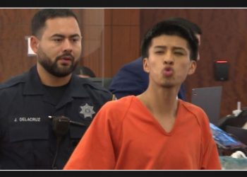 Teenager accused of murder sends air kisses in court