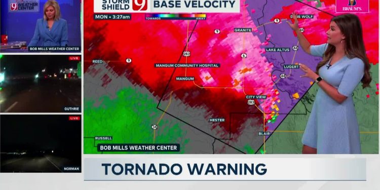 At Least 6 Tornadoes Occurred In SW Oklahoma Monday Morning, Severe Weather Sweeps State
