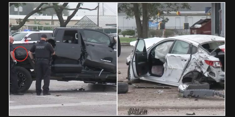 Domestic disturbance leads to crash injuring couple on Aldine Bender Road in north Harris County, according to deputies