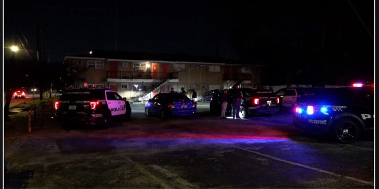 Houston apartment complex shooting leaves two adults in critical condition.