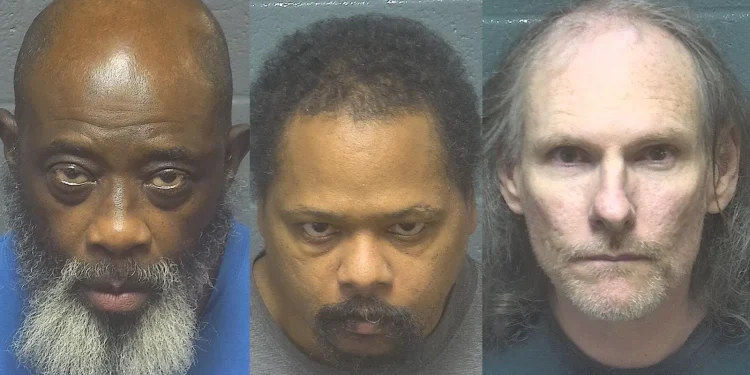 Three inmates previously deemed incompetent for trial were arrested over the weekend