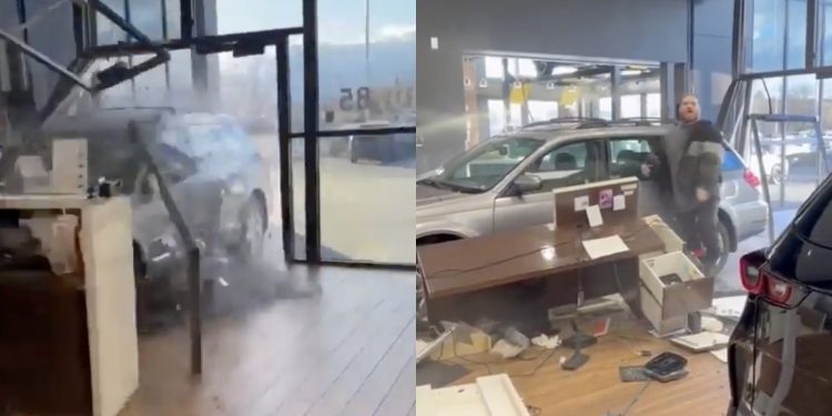 Angry Utah Man Drives His Newly-Purchased Car Through A Dealership After Being Denied A Refund