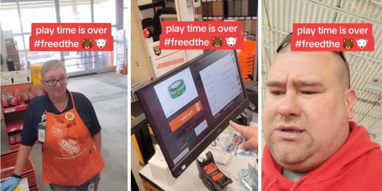 Customer refuses to pay tax at Home Depot and just walks away saying 'play time is over'