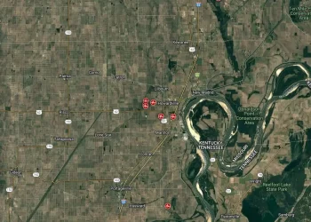 Earthquake swarm near New Madrid, Missouri