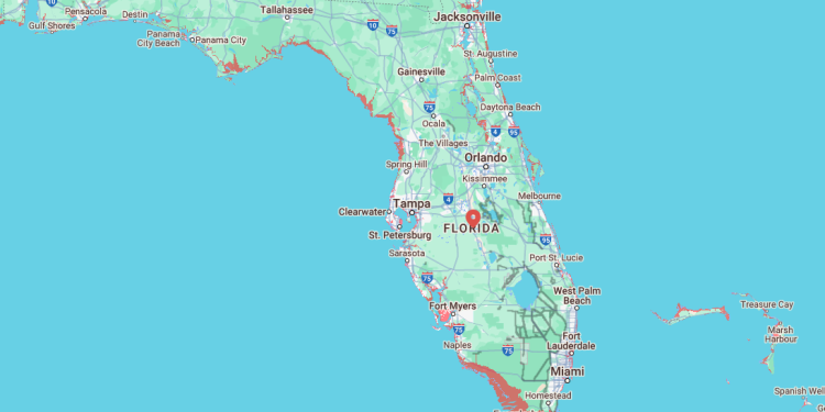 Florida Map Reveals Cities That Could Be Underwater in 2050