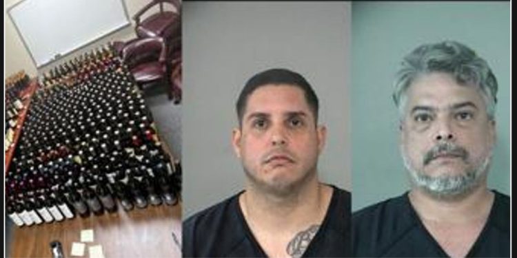 Two Texas individuals apprehended for stealing approximately 500 wine bottles from HEB