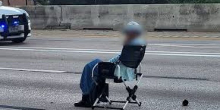 Armed Woman Sitting On Folding Chair Shut Down Interstate 45 During Hours-long Standoff In Spring, Texas