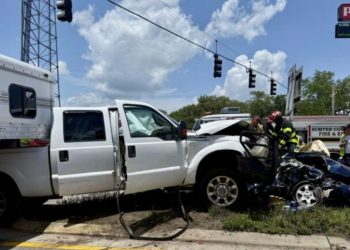 Medical helicopter airlifts wounded from collision at State Road 44 at I-75