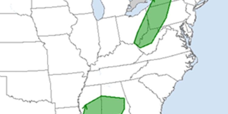 Tornado Risk Today In New York, Pennsylvania, Mississippi, West Virginia, Ohio, And Alabama
