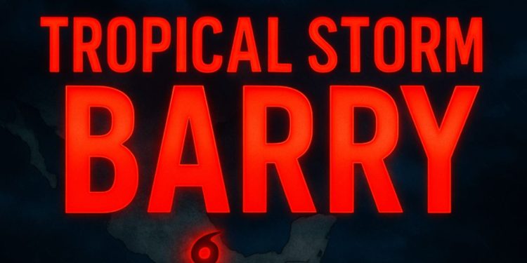 Tropical Storm Barry Forms In Gulf And May Bring Rain And Strong Winds To South Texas Through Monday