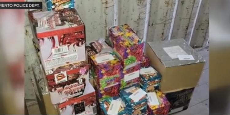Sacramento police arrest 2 people, seize 450 pounds of illegal fireworks
